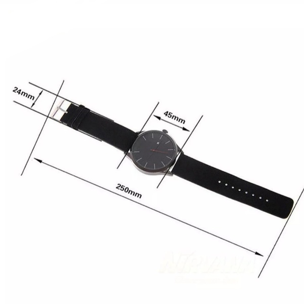 Δερμάτινο Ανδρικό Ρολόι Χειρός Μαυρο - ρολόι - 2