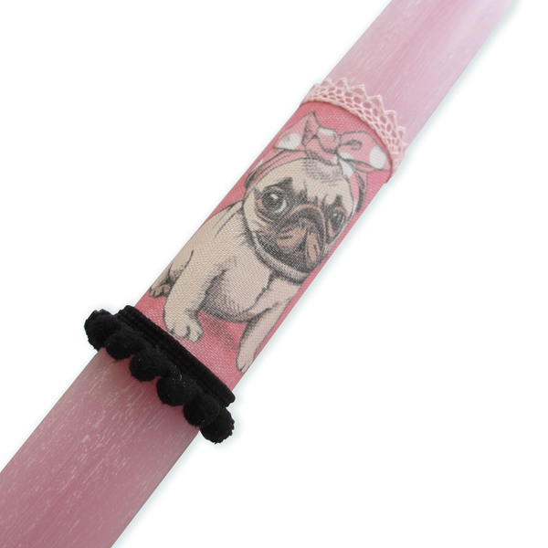 Aρωματική λαμπάδα "Pink Cute Dog" ροζ ξυστή κυλινδρική 20cm - κορίτσι, λαμπάδες, σκυλάκι, για ενήλικες, για εφήβους