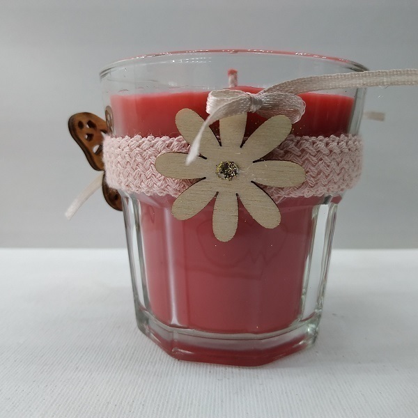 Χειροποίητο κερί Κόκκινη πεταλούδα - αρωματικά κεριά - 3