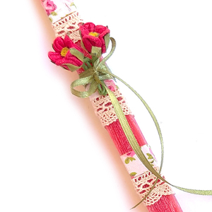 Αρωματική μοναδική λαμπάδα με λουλουδι - κορίτσι, λαμπάδες, για παιδιά, για ενήλικες, για εφήβους