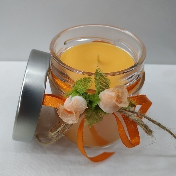 Κερί αρωματικό χειροποίητο Πορτοκαλί - αρωματικά κεριά - 3