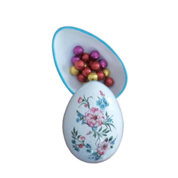 Διακοσμητική κεραμική φοντανιέρα σε σχήμα αυγού - βάζα & μπολ, ντεκουπάζ, λουλούδια, πηλός