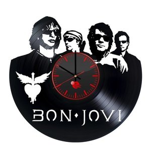 BON JOVI Vinyl Record Wall Clock - τοίχου, βινύλιο, βινύλιο, ρολόγια