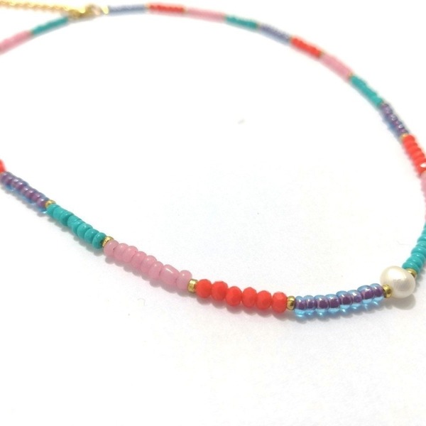 colourful pearl - ημιπολύτιμες πέτρες, ορείχαλκος, χάντρες, πέρλες - 2