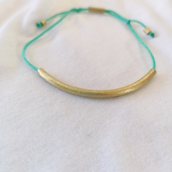 "Tube" adjustable bracelet-Αυξομειούμενο βραχιόλι "σωλήνας" - ορείχαλκος, ταυτότητες, minimal, αυξομειούμενα - 3