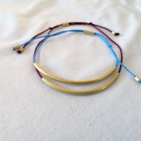 "Tube" adjustable bracelet-Αυξομειούμενο βραχιόλι "σωλήνας" - ορείχαλκος, ταυτότητες, minimal, αυξομειούμενα - 3