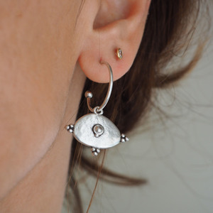 Ethnic earrings - ορείχαλκος, επάργυρα, boho, ethnic, κρεμαστά - 3