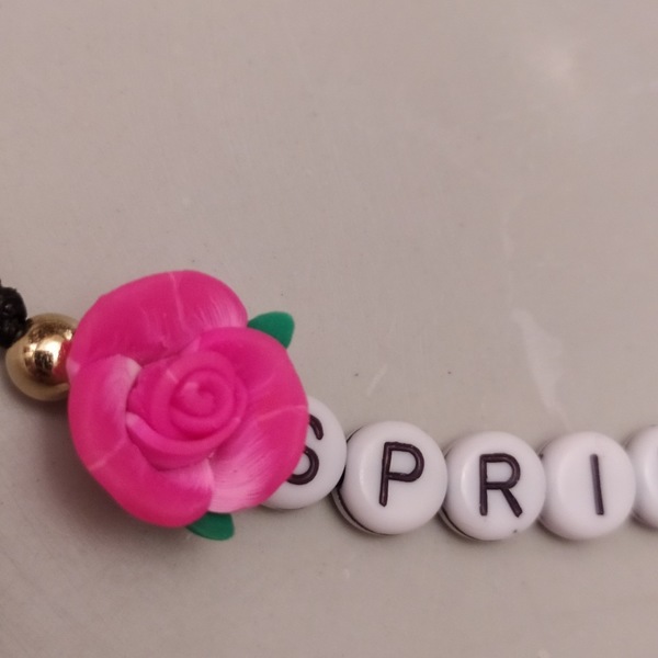 Spring Rose bracelet - charms, τριαντάφυλλο, βραχιόλια, χάντρες, χάντρες, χεριού, αυξομειούμενα - 2