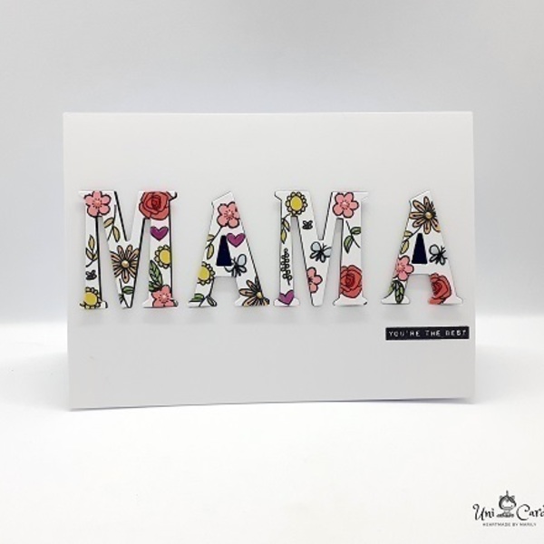 Ευχετήρια κάρτα για τη γιορτή της Μητέρας - "ΜΑΜΑ" - μαμά, γιορτή της μητέρας, ευχετήριες κάρτες - 4