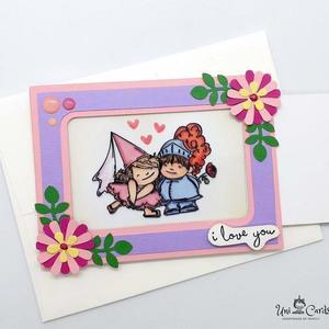 Κάρτα Αγίου Βαλεντίνου - Μαγική εικόνα - Fairytale couple - πριγκίπισσα, βαλεντίνος, ζευγάρια, πριγκίπισσες, ευχετήριες κάρτες - 4
