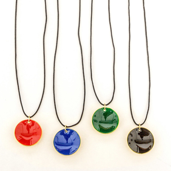 Color Happy Necklace - χρωματιστό, επιχρυσωμένα, χειροποίητα, μακριά, μενταγιόν - 3