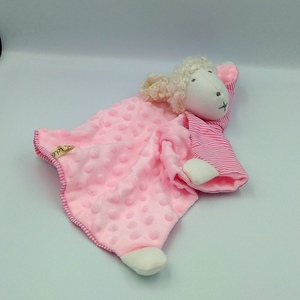 ΚουβερτακιΠροβατακι νανι διαστ.;0,37Χ0,30χρωμα ροζ - κορίτσι, δώρο γέννησης, μασητικά μωρού - 2