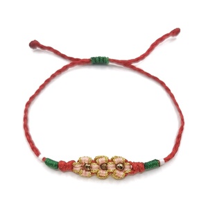 Flora bracelets, μακραμέ βραχιόλια λουλούδι με αιματίτη - charms, αιματίτης, κορδόνια, boho