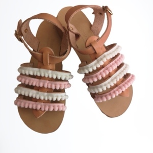 Προσφορά παιδικό σανδάλι ❣️ - δέρμα, κορίτσι, δώρο, pom pom, σανδάλια, gladiator, ankle strap