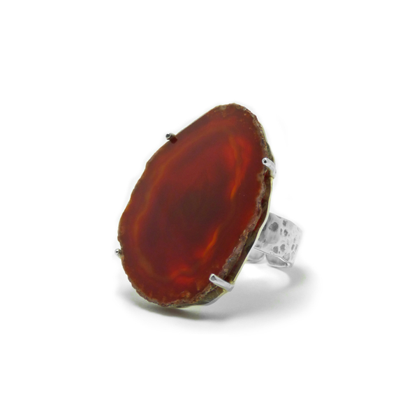 " Red light lace ring" - Χειροποίητο δαχτυλίδι με έναν υπέροχο κόκκινο Δαντελωτό Αχάτη!. - αυξομειούμενα, επάργυρα, αχάτης, πεταλούδα, ημιπολύτιμες πέτρες, φθηνά, boho