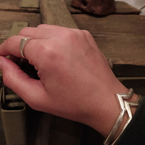 ασημένιο βραχιόλι 925 με σχημα V | sterling silver 925 bracelet with shape V - ασήμι, boho, σταθερά, χεριού, χειροπέδες - 4