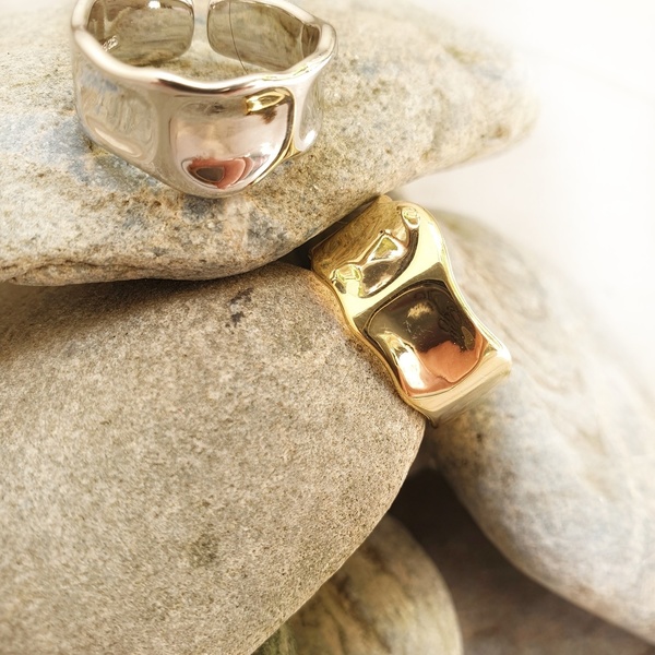 Metal ring 5 - ασήμι, επιχρυσωμένα, επάργυρα, μπρούντζος, αυξομειούμενα