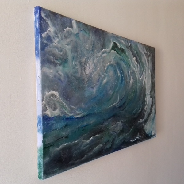 Κύματα, θάλασσα ταραγμένη - πίνακες & κάδρα, πίνακες ζωγραφικής - 3