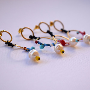 Οβάλ σκουλαρίκια σε δυο χρώματα.❣❣❣ - επιχρυσωμένα, μακριά, μπρούντζος, κρεμαστά, πέρλες