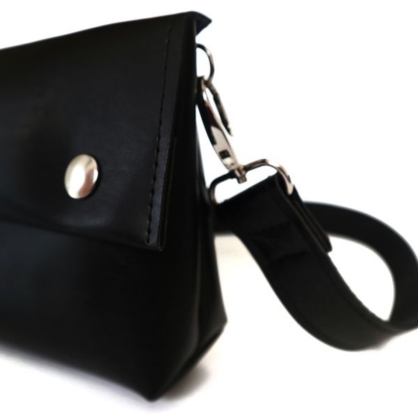 Μαύρο Belt Bag - statement, δερματίνη, μοδάτο, φθηνές - 2
