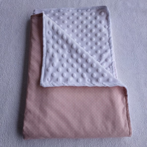 Βρεφική κουβερτούλα αγκαλιάς ροζ - κορίτσι, κουβέρτες - 2