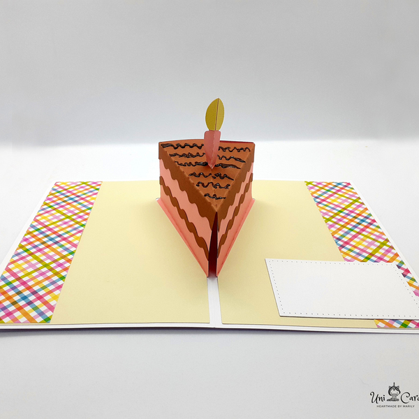 Τρισδιάστατη Ευχετήρια Κάρτα Γενεθλίων - Τούρτα - γενέθλια - 2