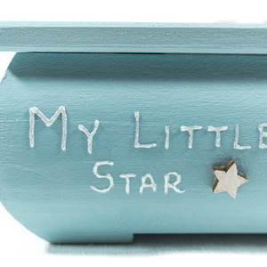 ΧΕΙΡΟΠΟΙΗΤΟ ΚΟΥΤΙ «MY LITTLE STAR» - αγόρι, οργάνωση & αποθήκευση, δώρα γενεθλίων, κουτιά αποθήκευσης, προσωποποιημένα - 3