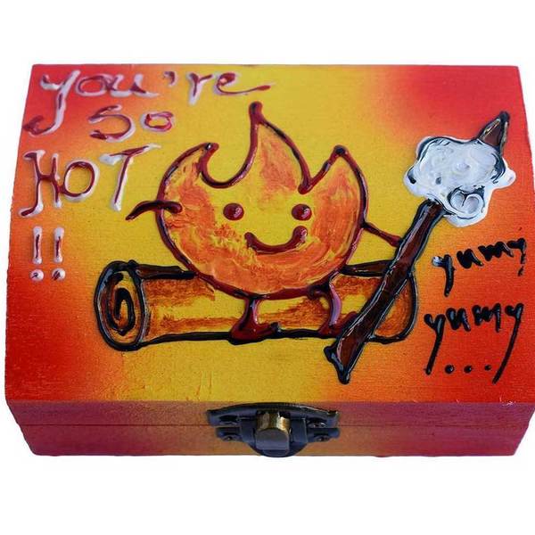 Ξύλινο Μικρό Κουτί, Funny Valentine - ξύλο, ζωγραφισμένα στο χέρι, κουτί, αγάπη, δώρα γενεθλίων, διακοσμητικά