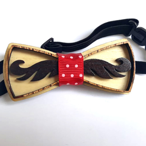 Παπιγιόν Παιδικό από Ξύλο BLACK MOUSTACHE