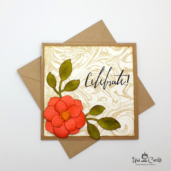 Ευχετήρια κάρτα - Asian Flower - τριαντάφυλλο, λουλούδια, γάμος, γενέθλια, δώρα επετείου, επέτειος, γενική χρήση, γιορτή της μητέρας - 2