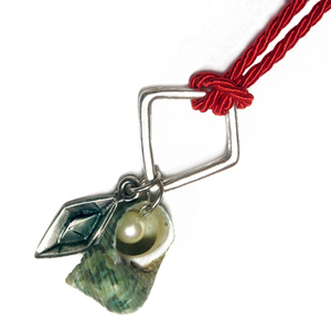 Κολιέ με charms "κοχύλι" - ημιπολύτιμες πέτρες, charms, μακριά, φθηνά