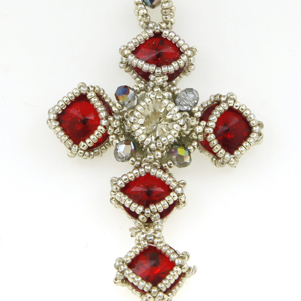 Βυζαντινός σταυρός - γυναικεία, κρύσταλλα, σταυρός, faux bijoux