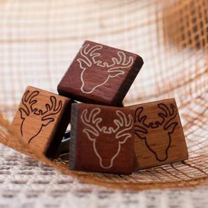 Μανικετόκουμπα Ανδρικά από Ξύλο Reindeers - ξύλο - 3