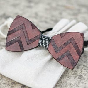Παπιγιόν Ανδρικό από Ξύλο Waves Cherry - ξύλο - 2
