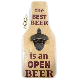 Aνοιχτήρι μπύρας - Beer opener - διακοσμητικά, ξύλο, χειροποίητα