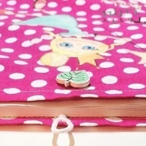 Θήκη βιβλιαρίου "Pretty Little Lady" - κορίτσι, μαμά, θήκες βιβλιαρίου, βρεφικά, δώρα για μωρά - 3