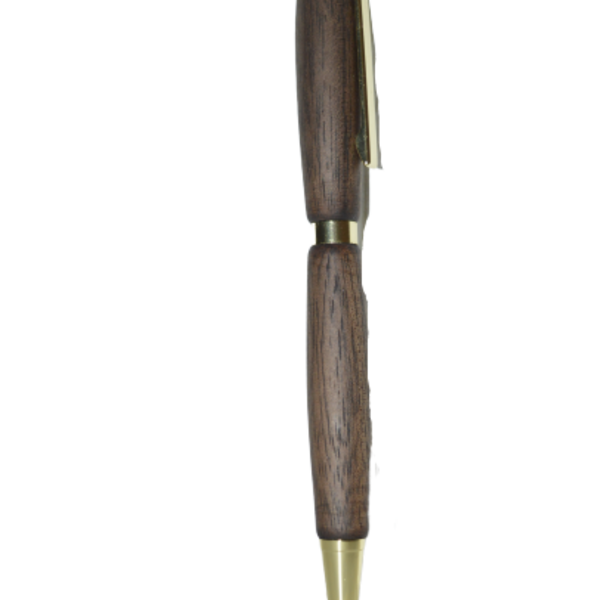 Ξύλινο στυλό από ξύλο Καρυδιάς με επίχρυσο μηχανισμό - ξύλινο, αξεσουάρ γραφείου - 3