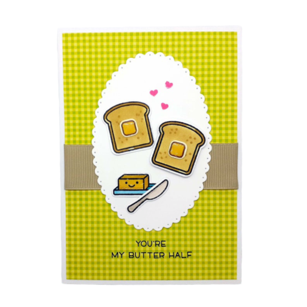 Ευχετήρια κάρτα - "You are my butter half" - χιουμοριστικό, κάρτα ευχών, φαγητό, ευχετήριες κάρτες