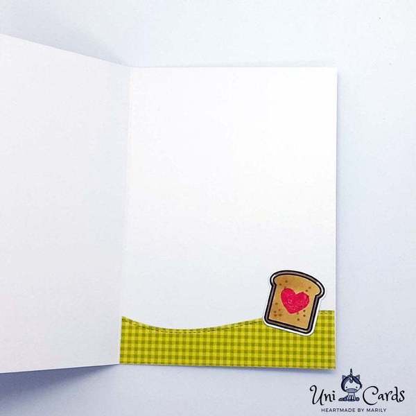 Ευχετήρια κάρτα - "You are my butter half" - χιουμοριστικό, κάρτα ευχών, φαγητό, ευχετήριες κάρτες - 3