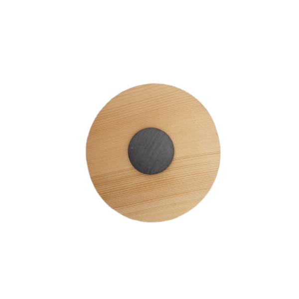 Μαγνητάκι ξύλινο με παράσταση από βότσαλα, ζευγάρι (9cm) - ξύλο, δώρο, χειροποίητα, αγ. βαλεντίνου, μαγνητάκια ψυγείου - 3