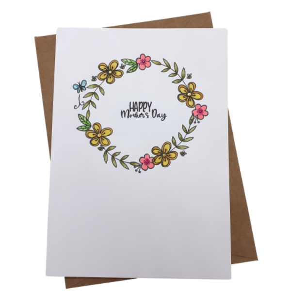 Κάρτα για τη γιορτή της Μητέρας - Λουλουδάκια - μαμά, γιορτή της μητέρας, ευχετήριες κάρτες