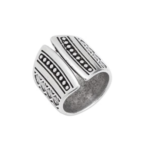 Αυξομειούμενο επάργυρο ethnic δαχτυλίδι 17mm - επάργυρα, boho, ethnic, μεγάλα, αυξομειούμενα, φθηνά