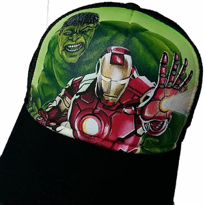Custom / Handpainted καπέλο Avengers - βαμβάκι, ζωγραφισμένα στο χέρι, καπέλο