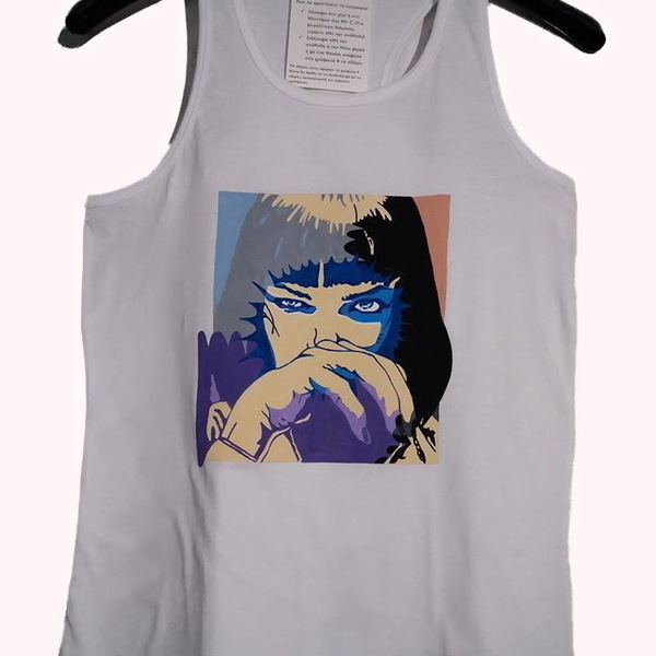 Custom / Handpainted γυναικείο μπλουζάκι - βαμβάκι