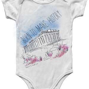 Athens,baby! | Φορμάκι μωρού | Born to make history. - κορίτσι, αγόρι, βρεφικά φορμάκια, 0-3 μηνών, 6-9 μηνών, βρεφικά ρούχα - 3