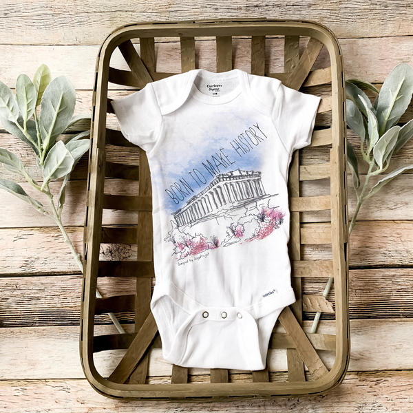 Athens,baby! | Φορμάκι μωρού | Born to make history. - βρεφικά ρούχα, αγόρι, κορίτσι, 0-3 μηνών, 3-6 μηνών, 6-9 μηνών, 9-12 μηνών - 2