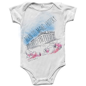 Athens,baby! | Φορμάκι μωρού | Born to make history. - κορίτσι, αγόρι, 0-3 μηνών, βρεφικά ρούχα