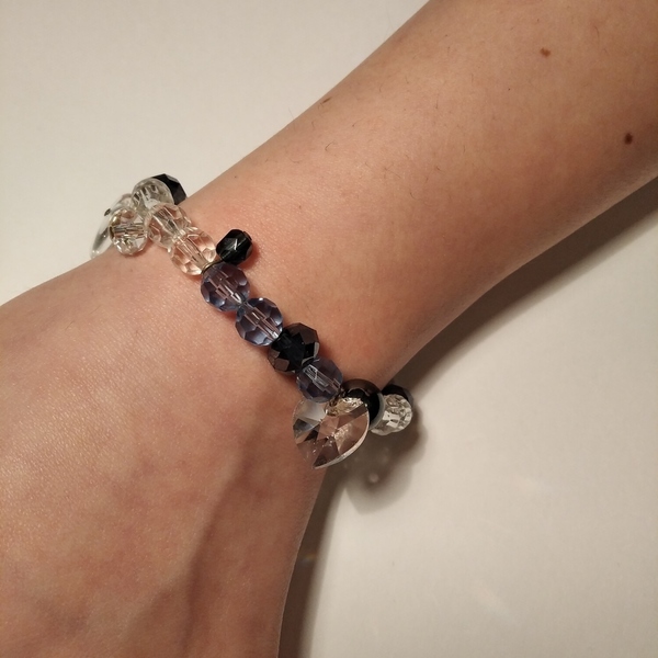 βραχιόλι- bracelet με χάντρες - charms, επάργυρα, χάντρες, σταθερά - 3