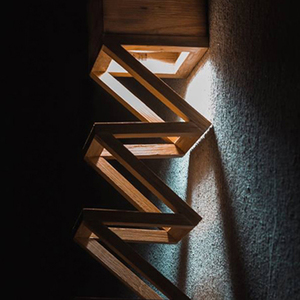 Φωτιστικό Τοίχου από Φυσικό Ξύλο Δρυς Staircase - τοίχου - 2