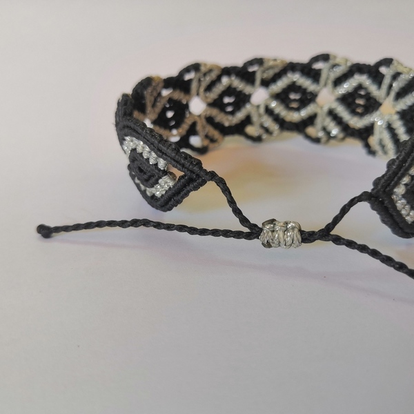 Snake bracelet - μακραμέ, χεριού, φαρδιά - 2